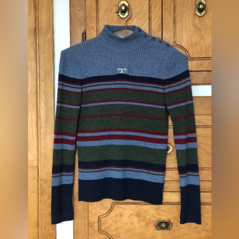 Tory Burch striped turtleneck sweater, size S